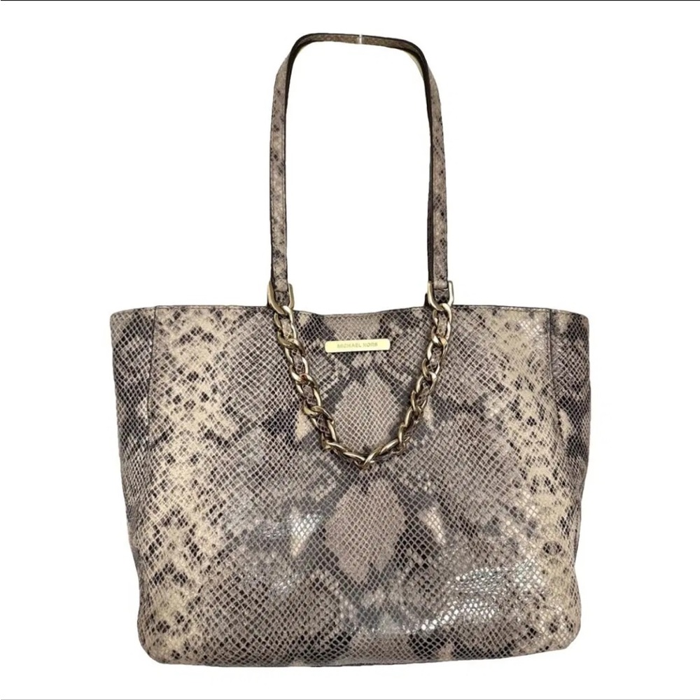 Michael Kors Elegant Snake Print Tote Bag